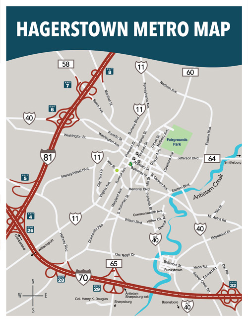 Hagerstown Metro Area Map